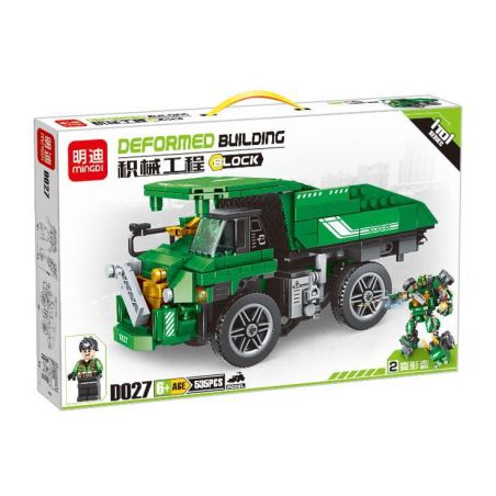 MINGDI D027 non  PHƯƠNG TIỆN VẬN CHUYỂN bộ đồ chơi xếp lắp ráp ghép mô hình 535 khối