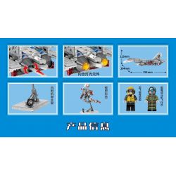 SEMBO 202151 non  MÁY BAY TIÊM KÍCH BIẾN HÌNH FLYING SHARK-J-15 bộ đồ chơi xếp lắp ráp ghép mô hình 1232 khối