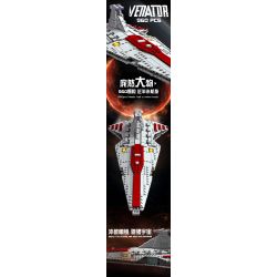 JIESTAR 67106 non  VENATO - TÀU TUẦN DƯƠNG TẤN CÔNG LỚP REPUBLIC bộ đồ chơi xếp lắp ráp ghép mô hình Star Wars VENATOR Chiến Tranh Giữa Các Vì Sao 960 khối