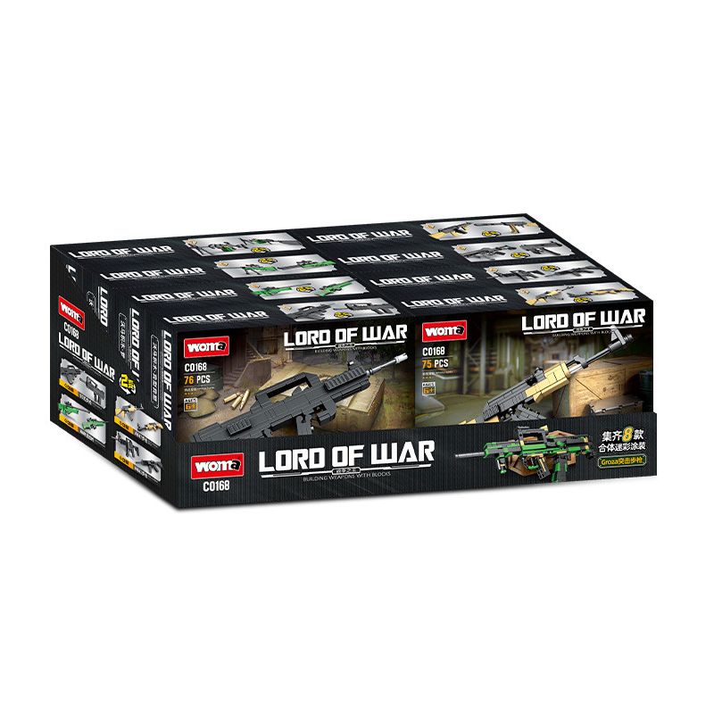 WOMA C0168 0168 non  SƠN NGỤY TRANG SÚNG TRƯỜNG TẤN CÔNG GROZA 8 TỔ HỢP bộ đồ chơi xếp lắp ráp ghép mô hình LORD OF WAR 615 khối