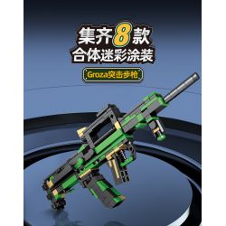 WOMA C0168 0168 non  SƠN NGỤY TRANG SÚNG TRƯỜNG TẤN CÔNG GROZA 8 TỔ HỢP bộ đồ chơi xếp lắp ráp ghép mô hình LORD OF WAR 615 khối