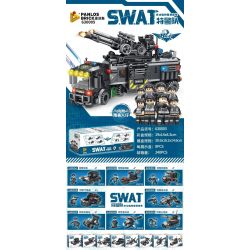 PanlosBrick 630005 Panlos Brick 630005 non  ĐỘI SWAT XE CONTAINER ĐA DỤNG bộ đồ chơi xếp lắp ráp ghép mô hình City Thành Phố 761 khối