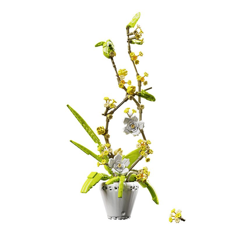 QIZHILE 92010 non  HOA MỘC TÊ bộ đồ chơi xếp lắp ráp ghép mô hình Creator FRAGRANS Sáng Tạo 430 khối