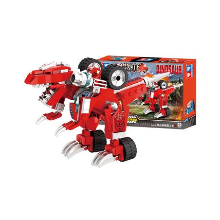 WISE BLOCK HA389707 389707 non  TRẬN CHIẾN CƠ KHÍ TYRANNOSAURUS REX bộ đồ chơi xếp lắp ráp ghép mô hình DINOSAUR 240 khối
