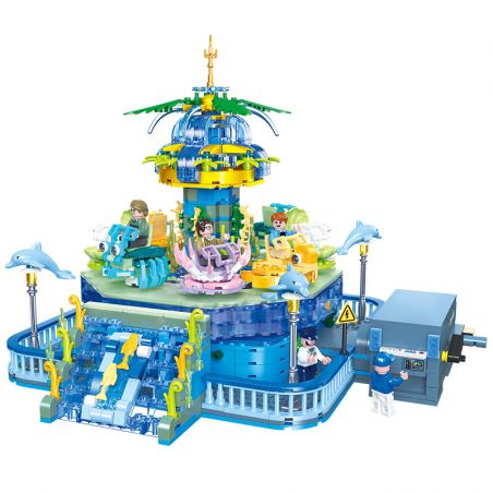 JIESTAR 37404 non  ĐẠI DƯƠNG SLALOM bộ đồ chơi xếp lắp ráp ghép mô hình 1396 khối