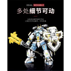 JUHANG TECHNOLOGY 670 non  CHIẾN BINH TITAN MECH bộ đồ chơi xếp lắp ráp ghép mô hình SAMURAI MECHA 1588 khối