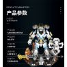 JUHANG TECHNOLOGY 670 non  CHIẾN BINH TITAN MECH bộ đồ chơi xếp lắp ráp ghép mô hình SAMURAI MECHA 1588 khối