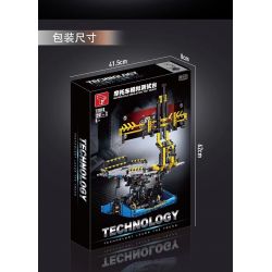 TA GAOLE T2016 2016 non  GHẾ THỬ NGHIỆM MÔ PHỎNG XE MÁY bộ đồ chơi xếp lắp ráp ghép mô hình  MOTORCYCLE SIMULATION TEST BENCH Kỹ Thuật Công Nghệ Cao Mô Hình Phương Tiện 1201 khối