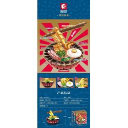 SEMBO 601413 non  MÌ KÉO TAY bộ đồ chơi xếp lắp ráp ghép mô hình 372 khối