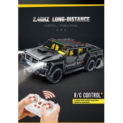 REOBRIX 11001 non  BRABUS G700 6X6 bộ đồ chơi xếp lắp ráp ghép mô hình  G-700（6X6 OFF ROAD） Kỹ Thuật Công Nghệ Cao Mô Hình Phương Tiện 2162 khối