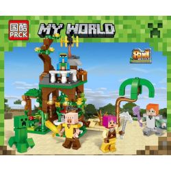 PRCK 63126 non  NGÔI NHÀ TRÊN CÂY SENTRY 8 KIỂU bộ đồ chơi xếp lắp ráp ghép mô hình Minecraft MY WORLD Game Xây Dựng 293 khối