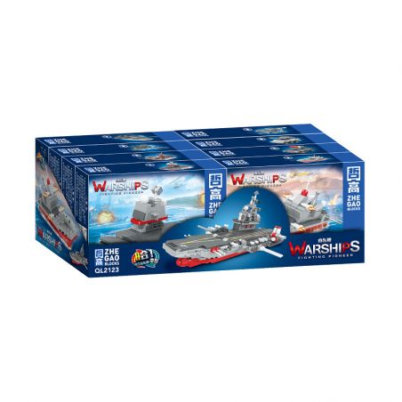 ZHEGAO QL2123 2123 non  TÀU SƠN ĐÔNG 8 TỔ HỢP bộ đồ chơi xếp lắp ráp ghép mô hình Military Army WARSHIP FIGHTING PIONEER Quân Sự Bộ Đội 993 khối
