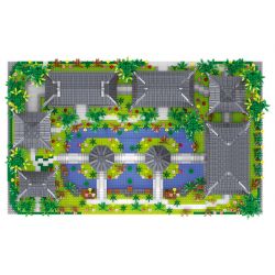 ZHEGAO LZ8239 8239 non  VƯỜN TÔ CHÂU bộ đồ chơi xếp lắp ráp ghép mô hình Architecture Công Trình Kiến Trúc 4174 khối