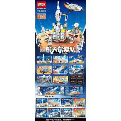 LWCK 80016 non  TRUNG TÂM PHÓNG KHÔNG GIAN 8 KIỂU bộ đồ chơi xếp lắp ráp ghép mô hình OUT OF THE EARTH 854 khối