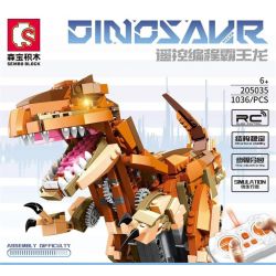SEMBO 205035 non  LẬP TRÌNH TỪ XA TYRANNOSAURUS REX bộ đồ chơi xếp lắp ráp ghép mô hình  DINOSAUR Kỹ Thuật Công Nghệ Cao Mô Hình Phương Tiện 1036 khối