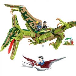 SEMBO 205024 non  THẾ GIỚI KHỦNG LONG THẰN LẰN BAY bộ đồ chơi xếp lắp ráp ghép mô hình Jurassic World WORLD DINOSAUR 974 khối