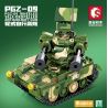 SEMBO 203118 non  PHÁO PHÒNG KHÔNG TỰ HÀNH BÁNH LỐP PGZ-09 bộ đồ chơi xếp lắp ráp ghép mô hình Military Army PGZ-09 WHEELED SELF-PROPELLED ANTIAIRCRAFT GUN Quân Sự Bộ Đội 408 khối