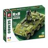 SEMBO 203114 non  XE CHIẾN ĐẤU BỘ BINH 8X8 bộ đồ chơi xếp lắp ráp ghép mô hình Military Army 8X8 INFANTRY FIGHTING CEHICLE Quân Sự Bộ Đội 275 khối