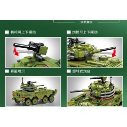 SEMBO 203114 non  XE CHIẾN ĐẤU BỘ BINH 8X8 bộ đồ chơi xếp lắp ráp ghép mô hình Military Army 8X8 INFANTRY FIGHTING CEHICLE Quân Sự Bộ Đội 275 khối