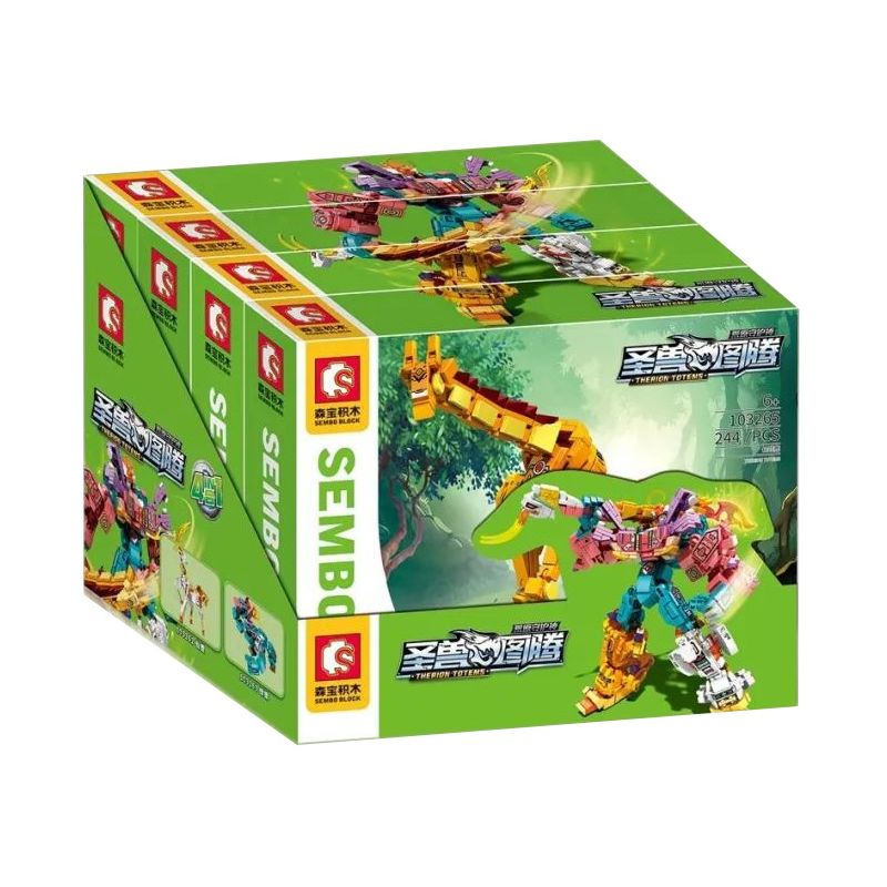 SEMBO 103262 103263 103264 103265 non  NGƯỜI BẢO VỆ VÙNG ĐẤT HOANG 4 PHONG CÁCH bộ đồ chơi xếp lắp ráp ghép mô hình Therion Totems 927 khối