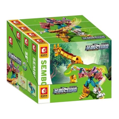 SEMBO 103262 103263 103264 103265 non  NGƯỜI BẢO VỆ VÙNG ĐẤT HOANG 4 PHONG CÁCH bộ đồ chơi xếp lắp ráp ghép mô hình Therion Totems 927 khối