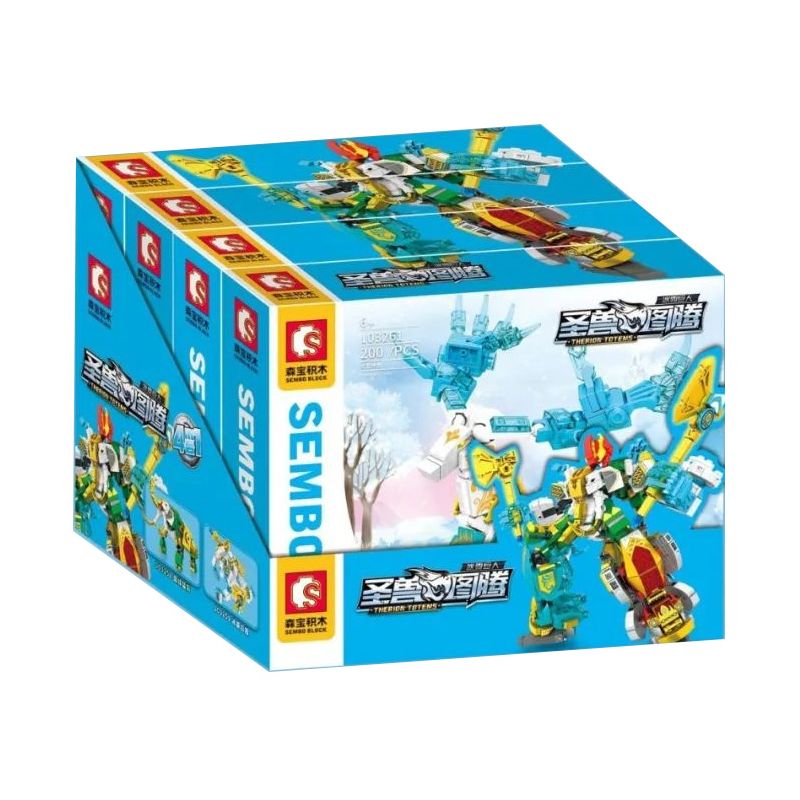 SEMBO 103258 103259 103260 103261 non  KHỔNG LỒ BĂNG 4 LOẠI bộ đồ chơi xếp lắp ráp ghép mô hình Therion Totems 868 khối