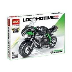 LWCK 80018-2 non  KAWASAKININJA H2X bộ đồ chơi xếp lắp ráp ghép mô hình Racers KAWASAKI NINJA H2X Đua Tốc Độ 252 khối