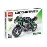 LWCK 80018-2 non  KAWASAKININJA H2X bộ đồ chơi xếp lắp ráp ghép mô hình Racers KAWASAKI NINJA H2X Đua Tốc Độ 252 khối