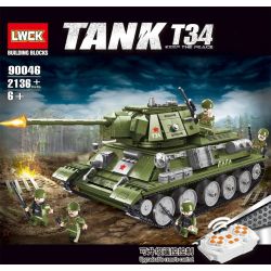 LWCK 90046 non  XE TĂNG T-34 bộ đồ chơi xếp lắp ráp ghép mô hình Military Army TANK T34 Quân Sự Bộ Đội 2136 khối