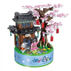 PanlosBrick 656015 Panlos Brick 656015 non  NHÀ CÂY HOA ANH ĐÀO bộ đồ chơi xếp lắp ráp ghép mô hình CREATIVE MUSIC BOX 660 khối