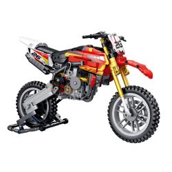 PanlosBrick 672005 Panlos Brick 672005 non  XE MÁY NHANH YAMAHA YZ450 bộ đồ chơi xếp lắp ráp ghép mô hình CHIC-BLOCK 735 khối