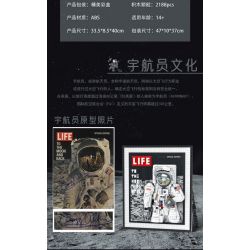 MorkModel 031005 Mork Model 031005 non  KHUNG ???NH PHI HÀNH GIA bộ đồ chơi xếp lắp ráp ghép mô hình Art TO THE MOON AND BACK 2188 khối