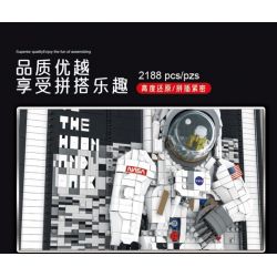 MorkModel 031005 Mork Model 031005 non  KHUNG ???NH PHI HÀNH GIA bộ đồ chơi xếp lắp ráp ghép mô hình Art TO THE MOON AND BACK 2188 khối