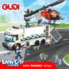 GUDI 10005 non  XE CHỈ HUY CƠ ĐỘNG bộ đồ chơi xếp lắp ráp ghép mô hình Police LIVIN'CITY MOBILE COMMAND CAR Cảnh Sát 427 khối