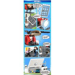 GUDI 10005 non  XE CHỈ HUY CƠ ĐỘNG bộ đồ chơi xếp lắp ráp ghép mô hình Police LIVIN'CITY MOBILE COMMAND CAR Cảnh Sát 427 khối