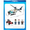 GUDI 10003 non  THIÊN BINH bộ đồ chơi xếp lắp ráp ghép mô hình Police LIVIN'CITY HELICOPTER ATTACK Cảnh Sát 319 khối