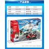 GUDI 10003 non  THIÊN BINH bộ đồ chơi xếp lắp ráp ghép mô hình Police LIVIN'CITY HELICOPTER ATTACK Cảnh Sát 319 khối