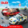 GUDI 10002 non  THEO ĐUỔI NONG bộ đồ chơi xếp lắp ráp ghép mô hình Police LIVIN'CITY SPEED TRACKING Cảnh Sát 327 khối