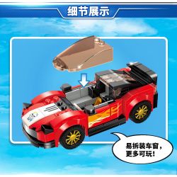 GUDI 10002 non  THEO ĐUỔI NONG bộ đồ chơi xếp lắp ráp ghép mô hình Police LIVIN'CITY SPEED TRACKING Cảnh Sát 327 khối