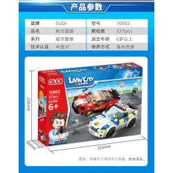 GUDI 10002 non  THEO ĐUỔI NONG bộ đồ chơi xếp lắp ráp ghép mô hình Police LIVIN'CITY SPEED TRACKING Cảnh Sát 327 khối