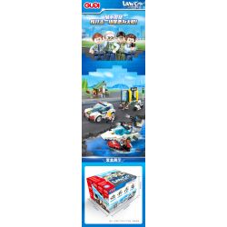 GUDI 10001 10001A 10001B 10001C 10001D non  CẢNH SÁT THÀNH PHỐ 4 TRONG 1 bộ đồ chơi xếp lắp ráp ghép mô hình City LIVIN'CITY 452 khối