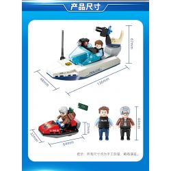 GUDI 10001 10001A 10001B 10001C 10001D non  CẢNH SÁT THÀNH PHỐ 4 TRONG 1 bộ đồ chơi xếp lắp ráp ghép mô hình City LIVIN'CITY 452 khối