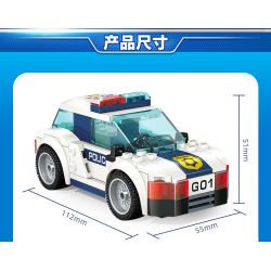 GUDI 10001 10001A 10001B 10001C 10001D non  CẢNH SÁT THÀNH PHỐ 4 TRONG 1 bộ đồ chơi xếp lắp ráp ghép mô hình City LIVIN'CITY 452 khối