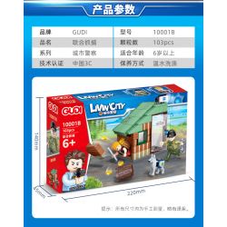GUDI 10001 10001A 10001B 10001C 10001D non  CẢNH SÁT THÀNH PHỐ 4 TRONG 1 bộ đồ chơi xếp lắp ráp ghép mô hình City LIVIN'CITY 452 khối
