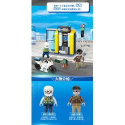 GUDI 10001 10001A 10001B 10001C 10001D non  CẢNH SÁT THÀNH PHỐ 4 TRONG 1 bộ đồ chơi xếp lắp ráp ghép mô hình City LIVIN'CITY 452 khối