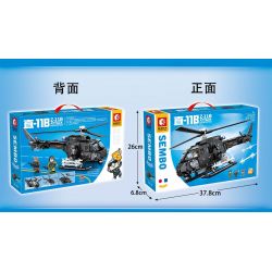 SEMBO 202158 non  TRỰC THĂNG VŨ TRANG ZHI-11B bộ đồ chơi xếp lắp ráp ghép mô hình Military Army Z-11B ATTACK HELICOPTER Quân Sự Bộ Đội 463 khối