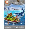 FORANGE FC3724 3724 non  THOÁT KHỎI MIỆNG CỦA MOSASAUR bộ đồ chơi xếp lắp ráp ghép mô hình DINOSAUR ALIVE 888 khối