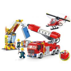 FORANGE FC3107 3107 non  HOẠT ĐỘNG CHỮA CHÁY bộ đồ chơi xếp lắp ráp ghép mô hình Fire Rescure FIRE FIGHTERS Cứu Hỏa 640 khối