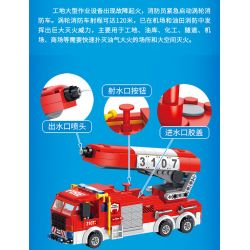 FORANGE FC3107 3107 non  HOẠT ĐỘNG CHỮA CHÁY bộ đồ chơi xếp lắp ráp ghép mô hình Fire Rescure FIRE FIGHTERS Cứu Hỏa 640 khối