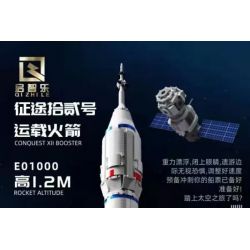 QIZHILE E01000 01000 non  TÊN LỬA ĐẨY ZHENGTU 12 bộ đồ chơi xếp lắp ráp ghép mô hình Frozen CONQUEST XII BOOSTER Nữ Hoàng Băng Giá